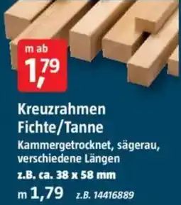 Bauhaus Kreuzrahmen Fichte/Tanne Angebot