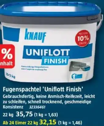 Bauhaus Fugenspachtel 'Uniflott Finish' Angebot
