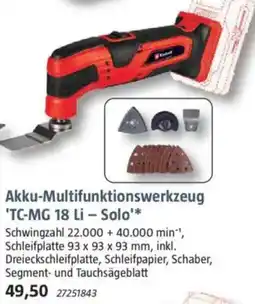 Bauhaus Akku-Multifunktionswerkzeug 'TC-MG 18 Li - Solo' Angebot