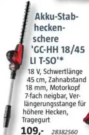 Bauhaus Akku-Stabheckenschere 'GC-HH 18/45 LIT-SO’ Angebot
