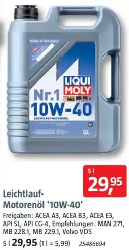 Bauhaus Leichtlauf- Motorenöl '10W-40' Angebot