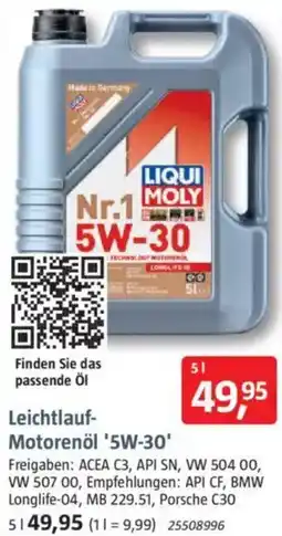 Bauhaus Leichtlauf- Motorenöl '5W-30' Angebot