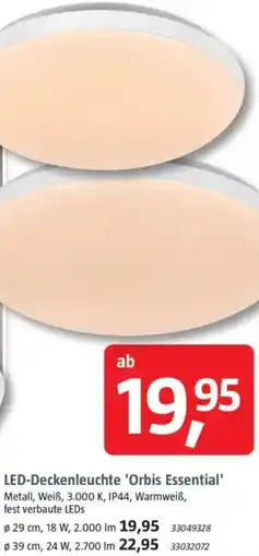 Bauhaus LED-Deckenleuchte 'Orbis Essential' Angebot