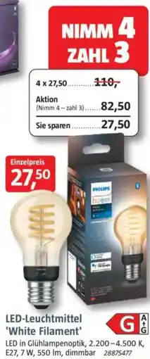 Bauhaus LED-Leuchtmittel 'White Filament' Angebot