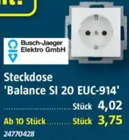 Bauhaus Busch-Jaeger Elektro GmbH Steckdose 'Balance SI 20 EUC-914' Angebot