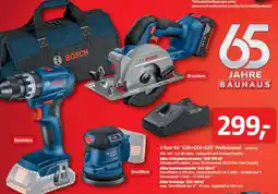 Bauhaus BOSCH 3-Tool-Kit 'GSB+GEX+GKS' Professional Angebot