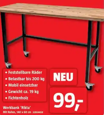 Bauhaus Werkbank 'Rikta' Angebot