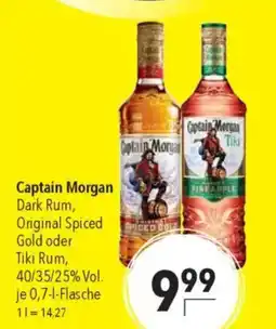 CITTI Markt Captain Morgan Dark Rum, Original Spiced Gold oder Tiki Rum Angebot