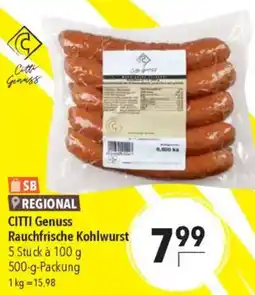 CITTI Markt CITTI Genuss Rauchfrische Kohlwurst Angebot