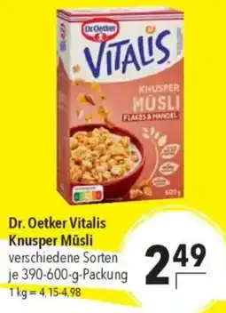 CITTI Markt Dr. Oetker Vitalis Knusper Müsli Angebot