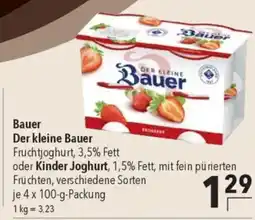 CITTI Markt Bauer Der kleine Bauer Fruchtjoghurt, 3,5% Fett oder Kinder Joghurt, 1,5% Fett, Angebot