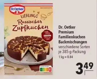 CITTI Markt Dr. Oetker Premium Familienkuchen Backmischungen Angebot