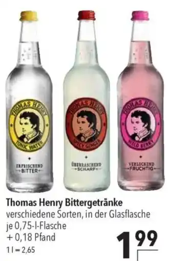 CITTI Markt Thomas Henry Bittergetränke Angebot