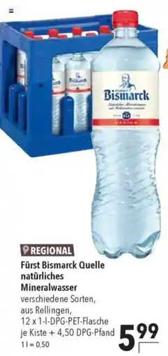 CITTI Markt Fürst Bismarck Quelle natürliches Mineralwasser Angebot