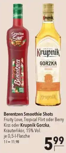 CITTI Markt Berentzen Smoothie Shots oder Krupnik Gorzka Angebot