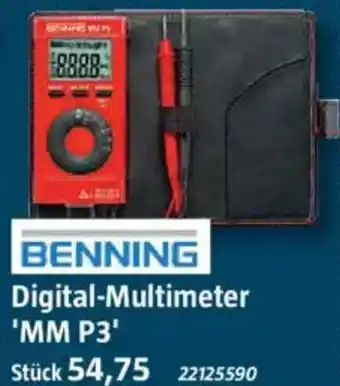 Bauhaus BENNING Digital-Multimeter 'MM P3' Angebot