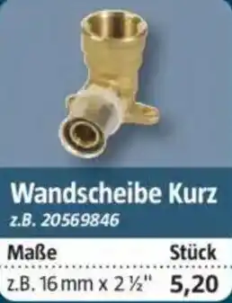 Bauhaus COMISA Wandscheibe Kurz Angebot