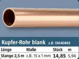 Bauhaus Kupfer-Rohr blank Angebot