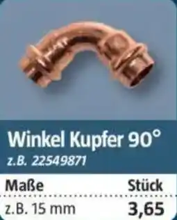 Bauhaus Winkel Kupfer 90° Angebot