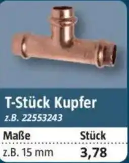 Bauhaus T-Stück Kupfer Angebot
