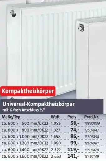 Bauhaus Universal-Kompaktheizkörper Angebot