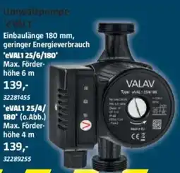 Bauhaus ADMIRAL Umwälzpumpe eVAL1 25/6/180'' Angebot