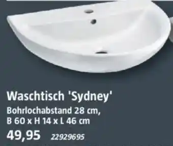 Bauhaus Camargue Waschtisch 'Sydney' Bohrlochabstand 28 cm Angebot