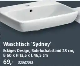 Bauhaus Camargue Waschtisch 'Sydney' Eckiges Design Angebot