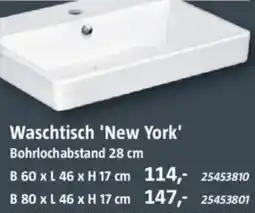 Bauhaus Camargue Waschtisch 'New York' Bohrlochabstand 28 cm Angebot