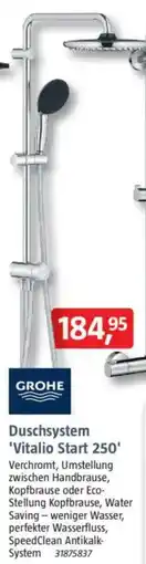 Bauhaus GROHE Duschsystem 'Vitalio Start 250' Verchromt Angebot