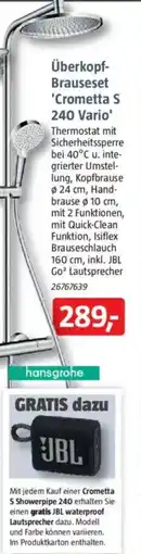 Bauhaus Überkopf- Brauseset 'Crometta S 240 Vario' Angebot