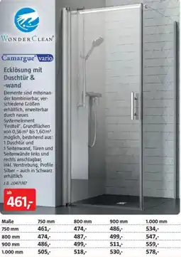 Bauhaus Camargue vario Ecklösung mit Duschtür & -wand Angebot
