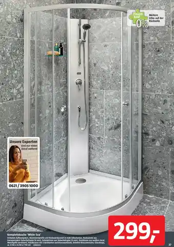 Bauhaus Komplettdusche 'White Sea' Angebot