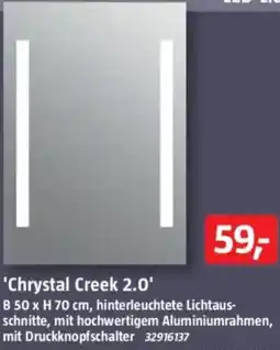 Bauhaus LED-Lichtspiegel 'Chrystal Creek 2.0' Angebot
