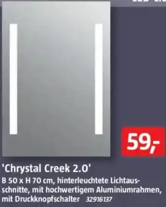 Bauhaus LED-Lichtspiegel 'Chrystal Creek 2.0' Angebot