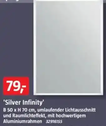 Bauhaus LED-Lichtspiegel 'Silver Infinity' Angebot