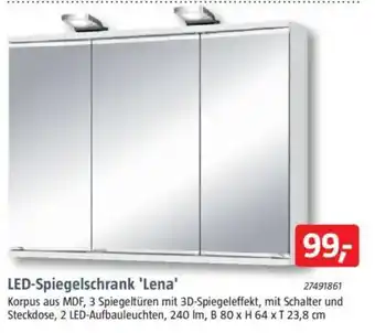 Bauhaus LED-Spiegelschrank 'Lena' Angebot