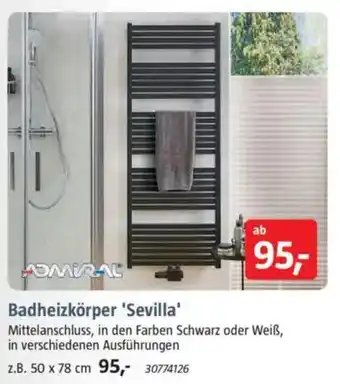 Bauhaus ADMIRAL Badheizkörper 'Sevilla' Angebot