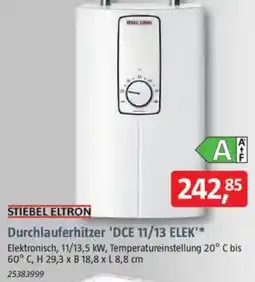 Bauhaus STIEBEL ELTRON Durchlauferhitzer 'DCE 11/13 ELEK Angebot