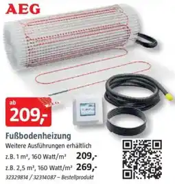 Bauhaus AEG Fußbodenheizung Angebot