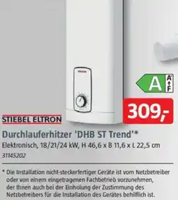 Bauhaus STIEBEL ELTRON Durchlauferhitzer 'DHB ST Trend Angebot