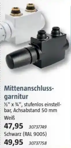 Bauhaus Mittenanschluss- garnitur Weiß Angebot