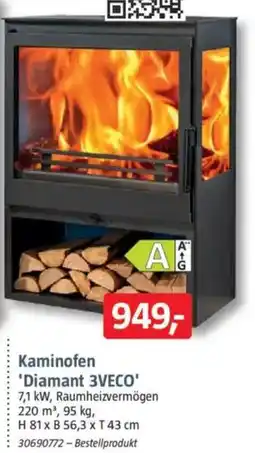 Bauhaus Kaminofen 'Diamant 3VECO' Angebot