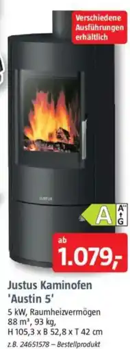 Bauhaus Justus Kaminofen 'Austin 5' Angebot