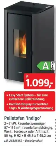 Bauhaus Pelletofen 'Indigo' Angebot
