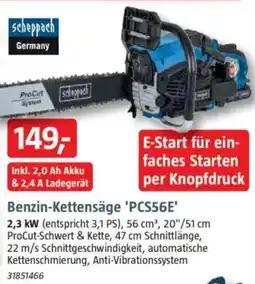 Bauhaus scheppach Benzin-Kettensäge 'PCS56E' Angebot