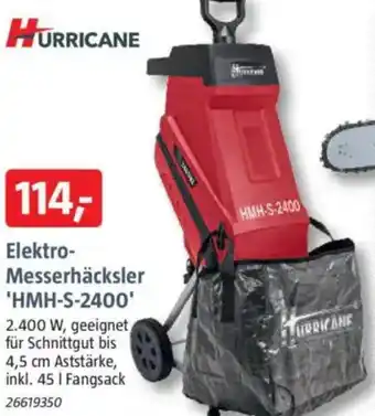 Bauhaus HURRICANE Elektro- Messerhäcksler 'HMH-S-2400' Angebot