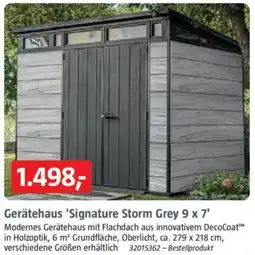 Bauhaus Gerätehaus 'Signature Storm Grey 9 x 7' Angebot