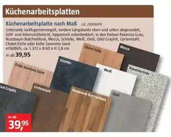 Bauhaus Küchenarbeitsplatte nach Maß Angebot