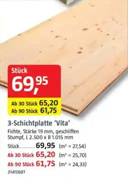 Bauhaus 3-Schichtplatte 'Vita' Angebot